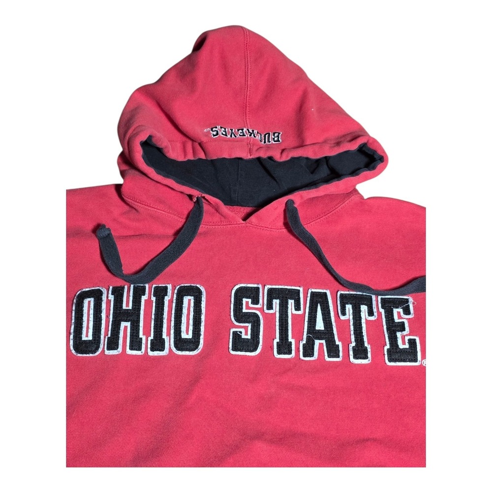 Vintage Ohio State Buckeyes Red Hoodie Sweatshirt Adult XL Embroidered Logo NCAA - Picture 2 of 9